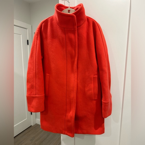 J crew orange coat, size 8 - Picture 2 of 6